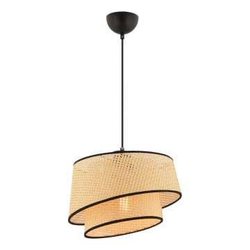 Lámpara colgante con cable BARETTE 1xE27/60W/230V beige/negro