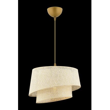 Lámpara colgante con cable BARETTE 1xE27/60W/230V color crema