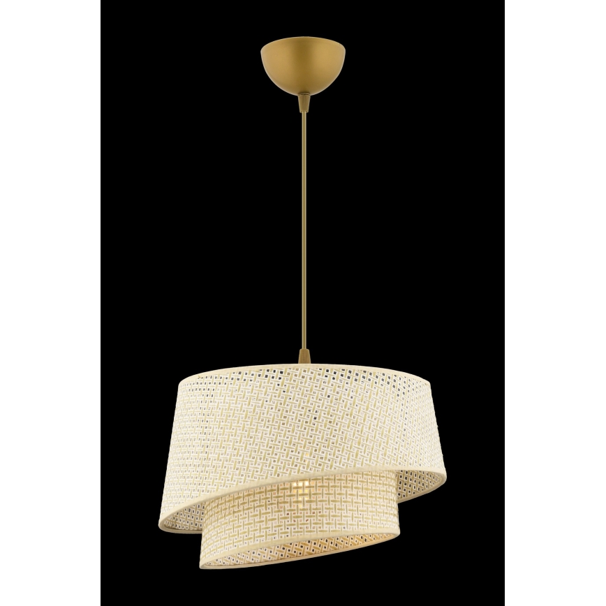 Lámpara colgante con cable BARETTE 1xE27/60W/230V color crema