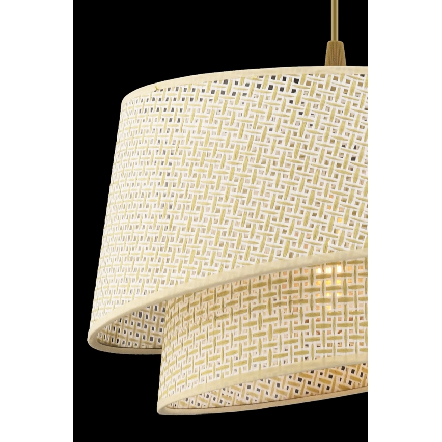 Lámpara colgante con cable BARETTE 1xE27/60W/230V color crema