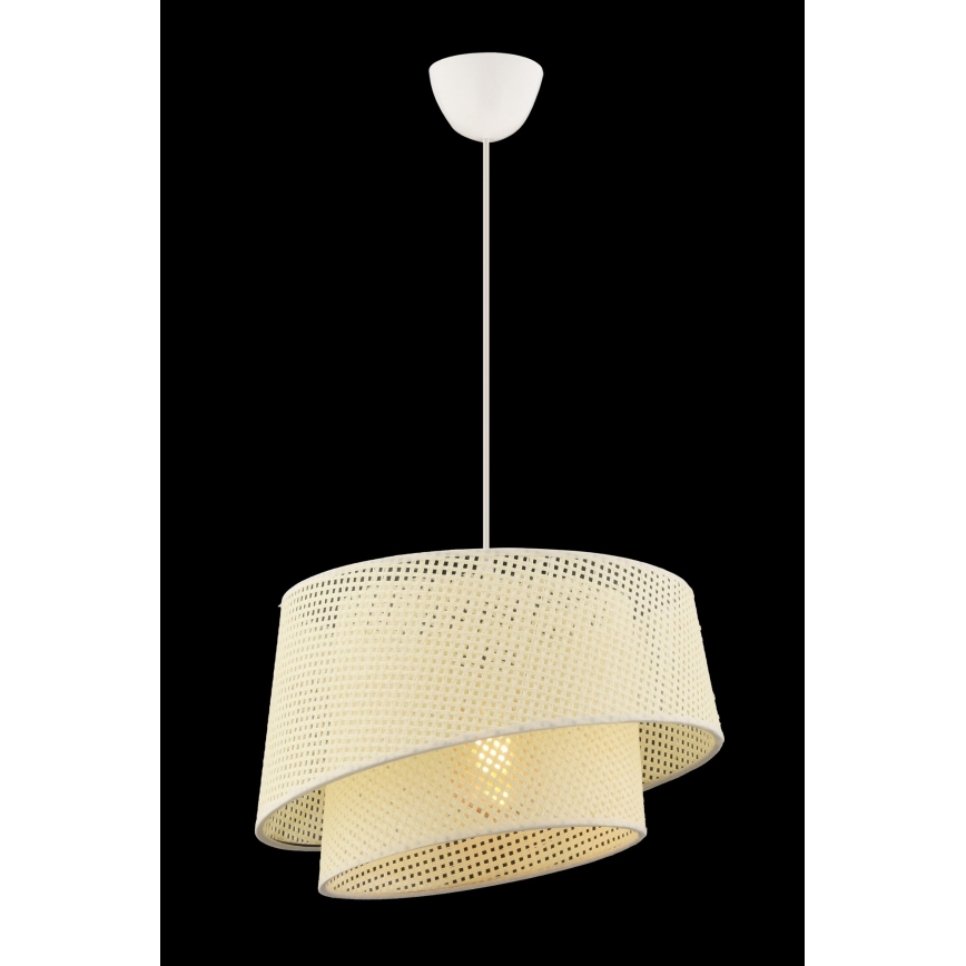 Lámpara colgante con cable BARETTE 1xE27/60W/230V color crema