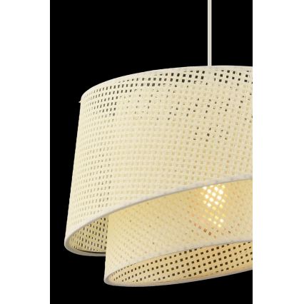 Lámpara colgante con cable BARETTE 1xE27/60W/230V color crema