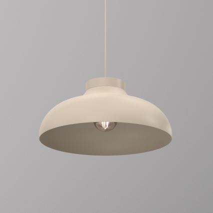 Lámpara colgante con cable BASCA 1xE27/15W/230V beige