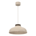 Lámpara colgante con cable BASCA 1xE27/15W/230V beige/marrón