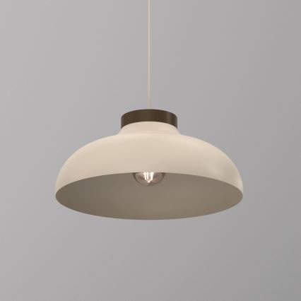 Lámpara colgante con cable BASCA 1xE27/15W/230V beige/marrón