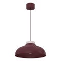 Lámpara colgante con cable BASCA 1xE27/15W/230V burdeos/crema