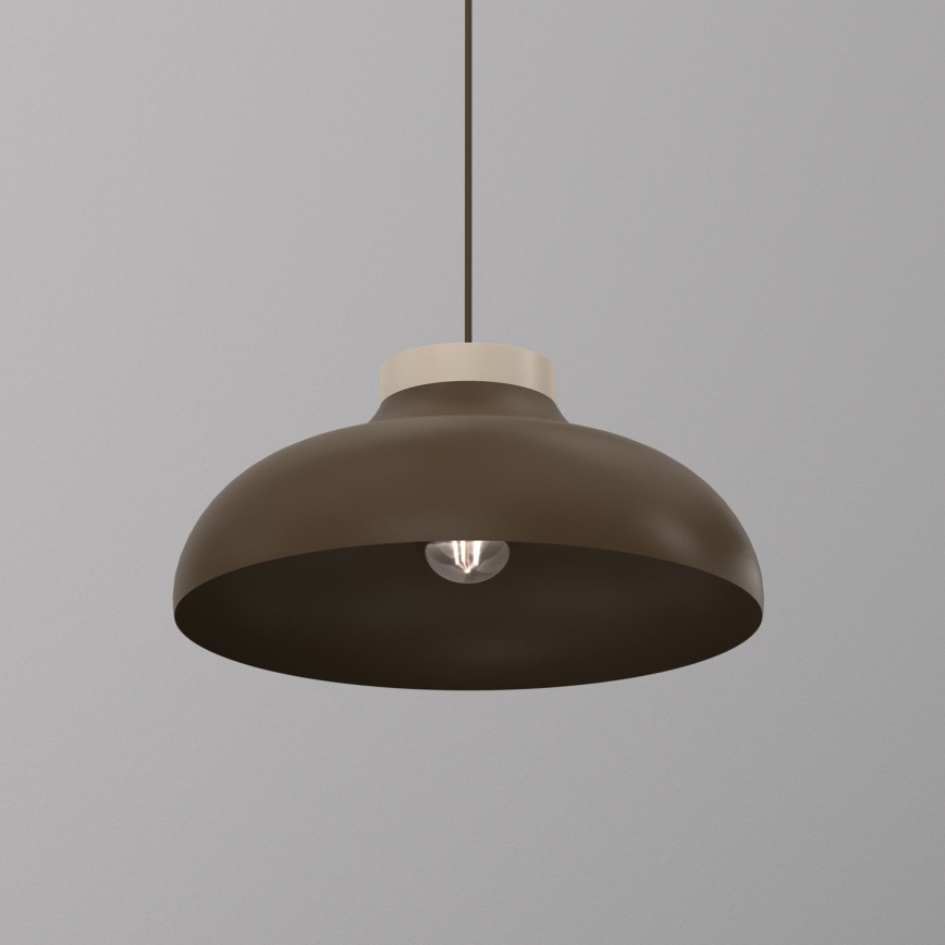 Lámpara colgante con cable BASCA 1xE27/15W/230V marrón/beige