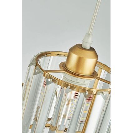 Lámpara colgante con cable BELLA 3xE27/40W/230V dorada