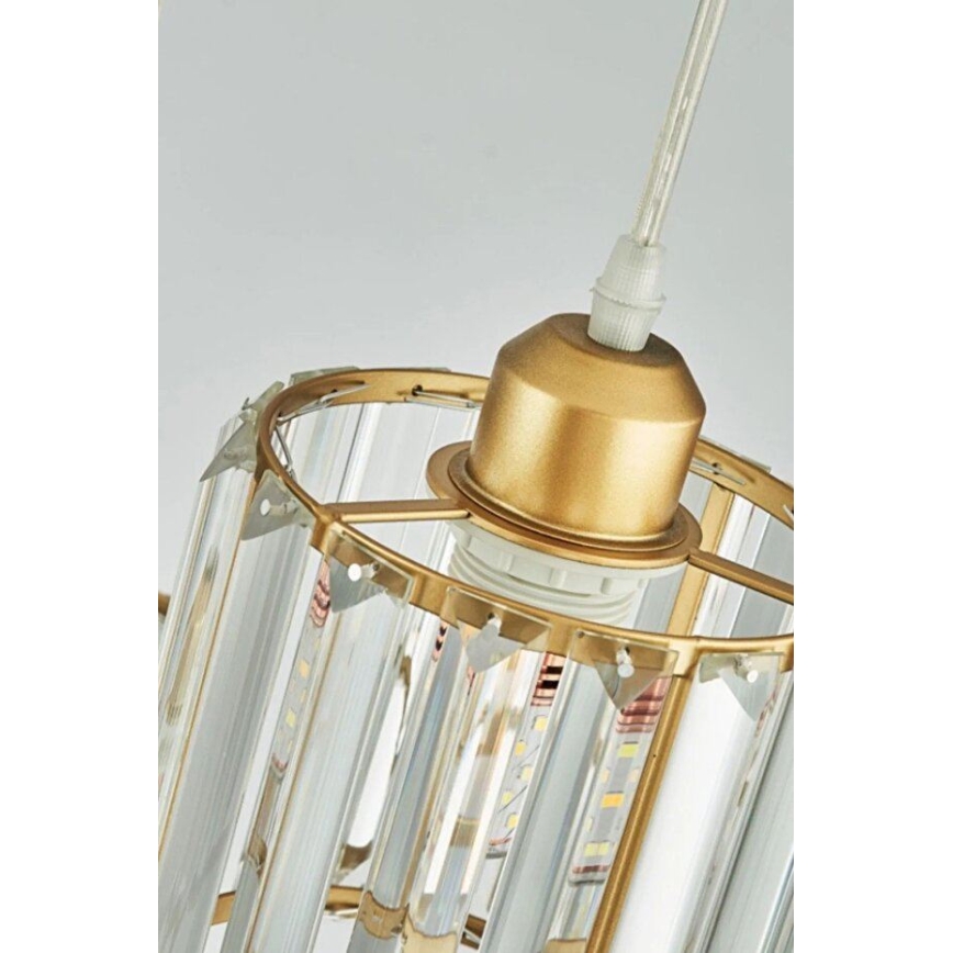 Lámpara colgante con cable BELLA 3xE27/40W/230V dorada