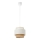 Lámpara colgante con cable BOHO 1xE27/60W/230V diámetro 20 cm blanco/yute