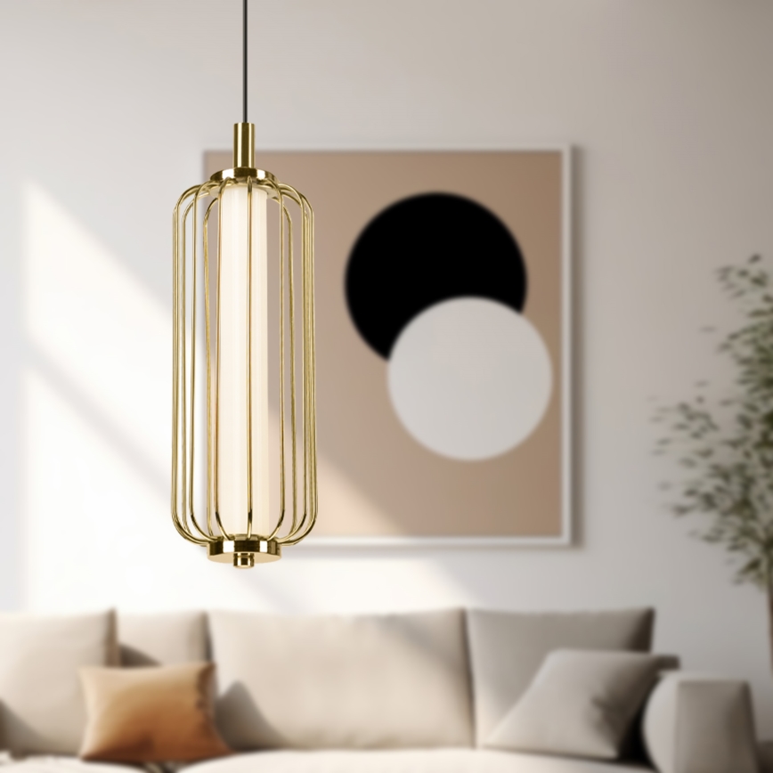 Lámpara colgante con cable BONNIE LED/15W/230V 3000K dorada