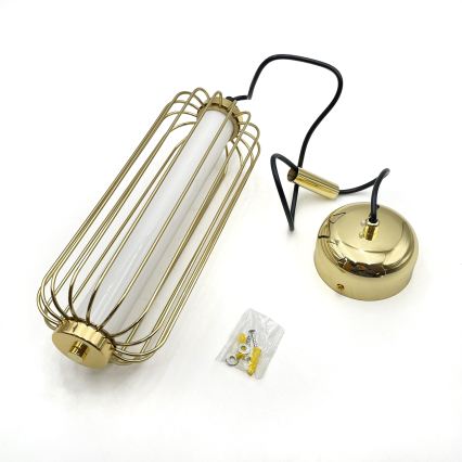 Lámpara colgante con cable BONNIE LED/15W/230V 3000K dorada