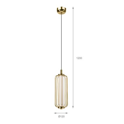 Lámpara colgante con cable BONNIE LED/15W/230V 3000K dorada