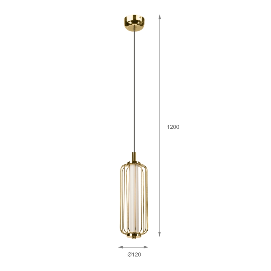 Lámpara colgante con cable BONNIE LED/15W/230V 3000K dorada