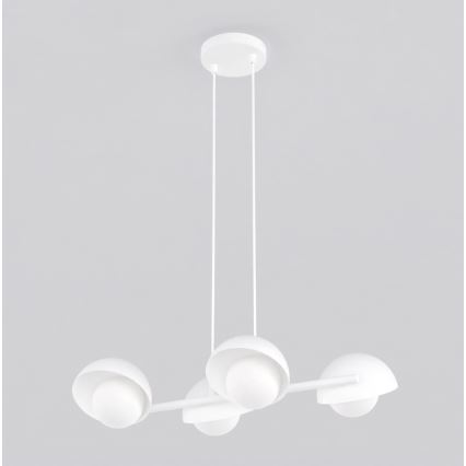 Lámpara colgante con cable BOOM 4xG9/8W/230V blanca