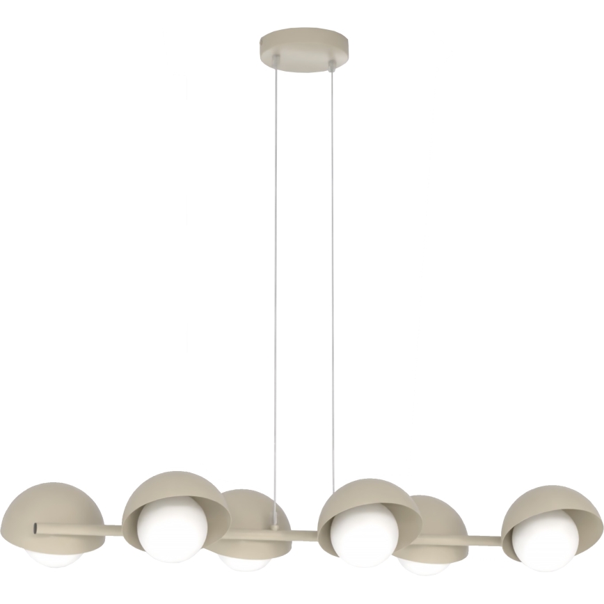 Lámpara colgante con cable BOOM 6xG9/8W/230V beige
