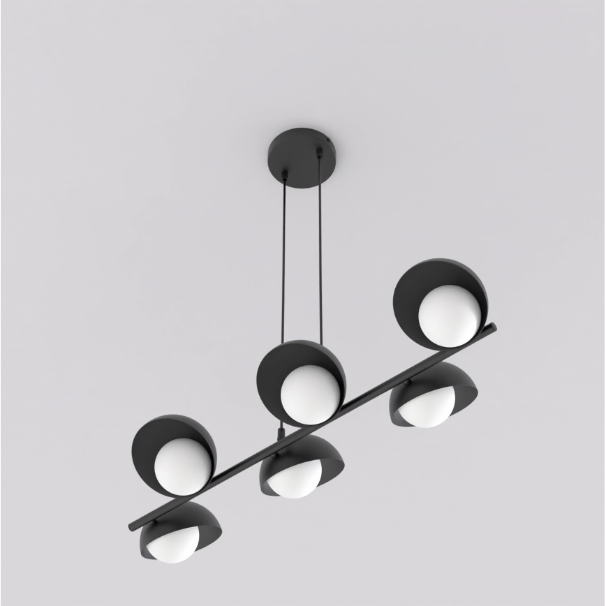 Lámpara colgante con cable BOOM 6xG9/8W/230V negra
