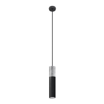 Lámpara colgante con cable BORGIO 1xGU10/40W/230V hormigón/metal negro