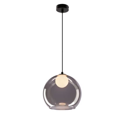 Lámpara colgante con cable BRIN 1xG9/15W/230V negro ahumado