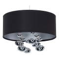Lámpara colgante con cable BUBBLE 1xE27/60W/230V Ø 50 cm, negra