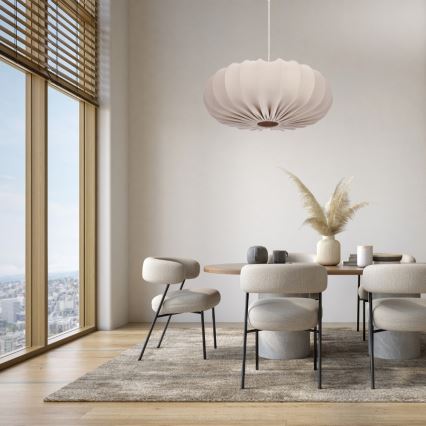 Lámpara colgante con cable CAFEE 1xE27/40W/230V Ø 66 cm beige