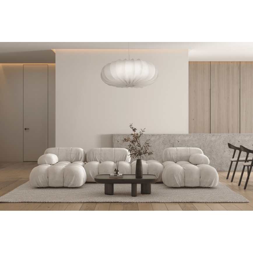 Lámpara colgante con cable CAFEE 1xE27/40W/230V Ø 66 cm blanca