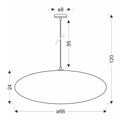 Lámpara colgante con cable CAFEE 1xE27/40W/230V Ø 66 cm blanca