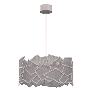 Lámpara colgante con cable CAMO 3xE27/15W/230V beige