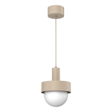 Lámpara colgante con cable CANAN 1xE27/15W/230V Ø 20 cm beige