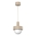 Lámpara colgante con cable CANAN 1xE27/15W/230V Ø 20 cm beige