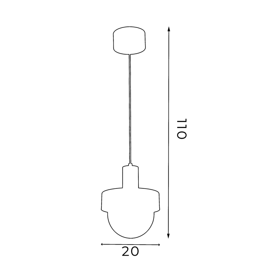 Lámpara colgante con cable CANAN 1xE27/15W/230V Ø 20 cm beige