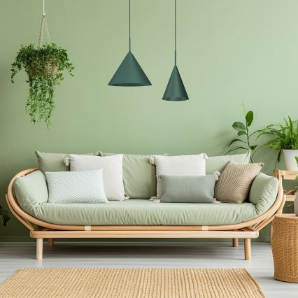 Lámpara colgante con cable CAPITAL 1xGX53/15W/230V diámetro 32 cm verde