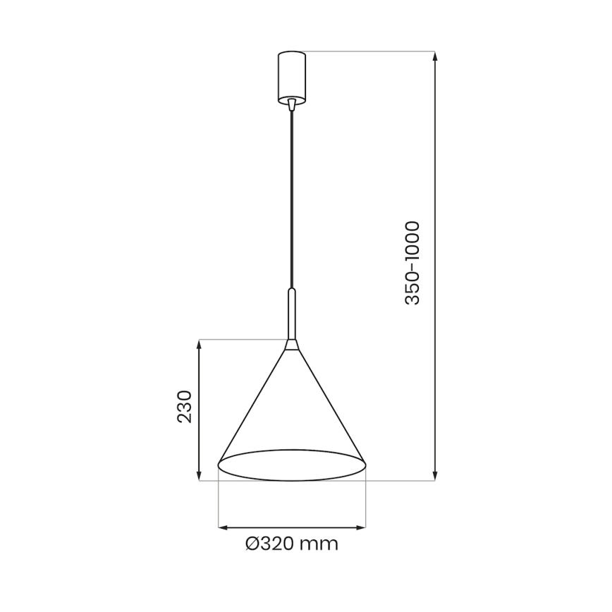 Lámpara colgante con cable CAPITAL 1xGX53/15W/230V diámetro 32 cm verde