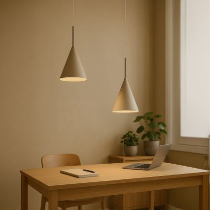 Lámpara colgante con cable CAPITAL 1xGX53/15W/230V Ø 17 cm beige