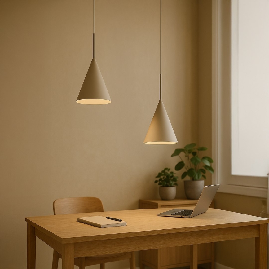 Lámpara colgante con cable CAPITAL 1xGX53/15W/230V Ø 17 cm beige