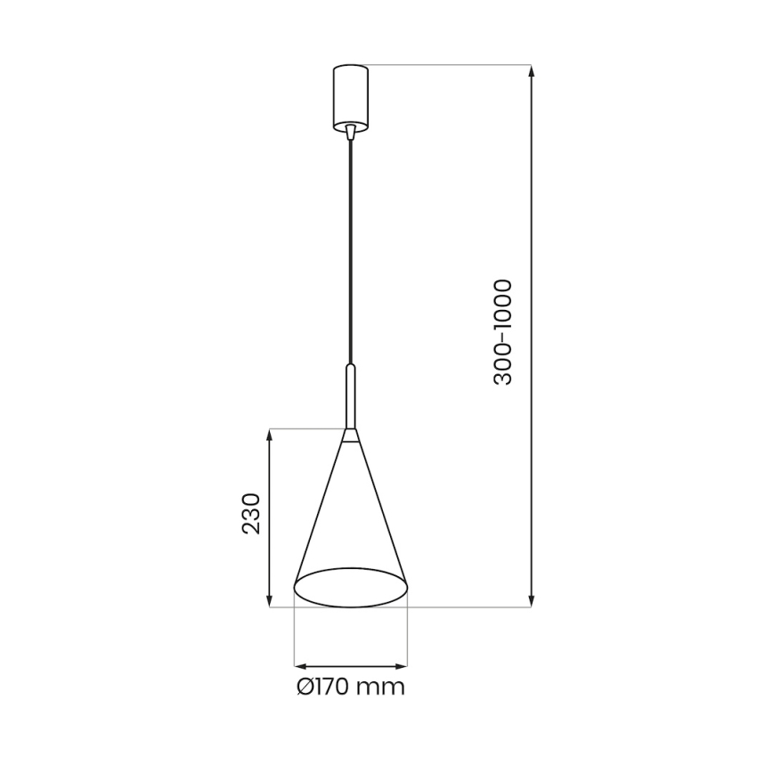 Lámpara colgante con cable CAPITAL 1xGX53/15W/230V Ø 17 cm verde