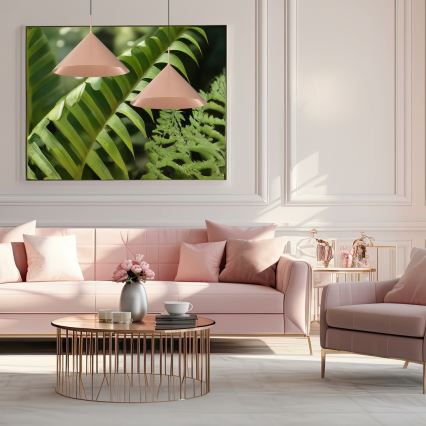Lámpara colgante con cable CAPITAL 1xGX53/15W/230V Ø 46 cm oro rosa
