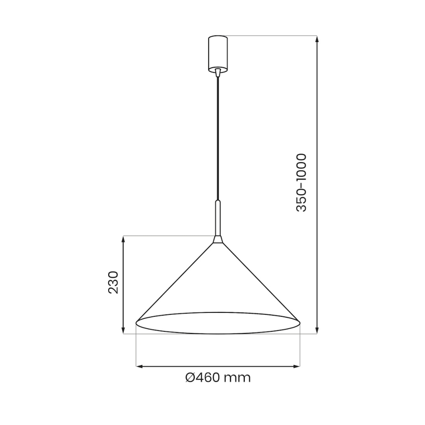 Lámpara colgante con cable CAPITAL 1xGX53/15W/230V Ø 46 cm oro rosa