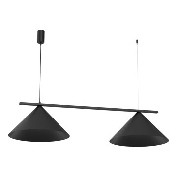 Lámpara colgante con cable CAPITAL 2xGX53/15W/230V negra