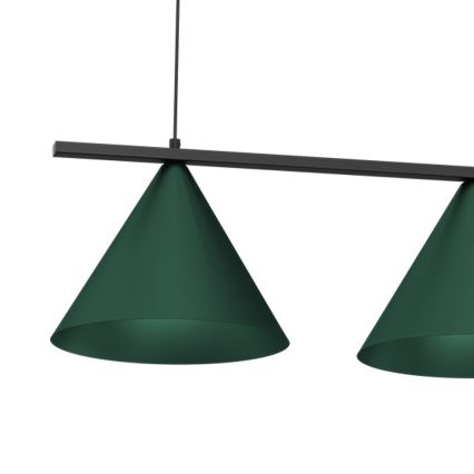 Lámpara colgante con cable CAPITAL, 3x GX53/15W/230V, color verde