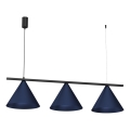 Lámpara colgante con cable CAPITAL 3xGX53/15W/230V azul