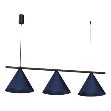 Lámpara colgante con cable CAPITAL 3xGX53/15W/230V azul