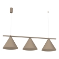 Lámpara colgante con cable CAPITAL 3xGX53/15W/230V beige