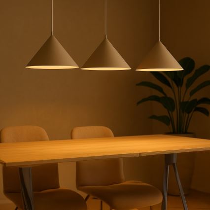 Lámpara colgante con cable CAPITAL 3xGX53/15W/230V beige