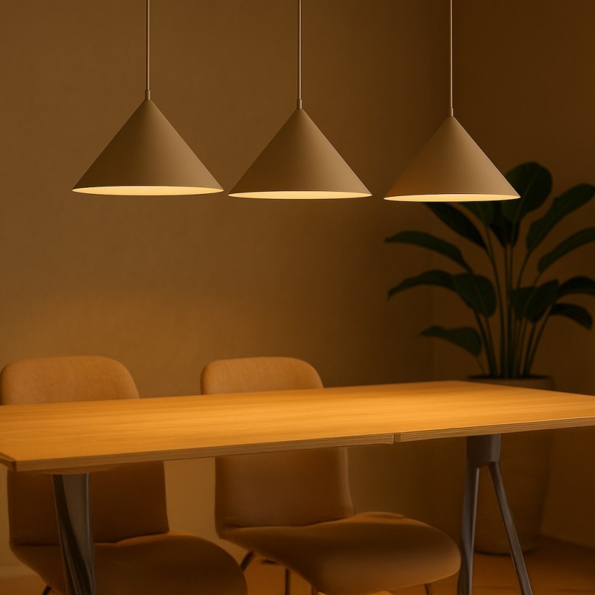 Lámpara colgante con cable CAPITAL 3xGX53/15W/230V beige