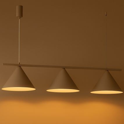 Lámpara colgante con cable CAPITAL 3xGX53/15W/230V beige