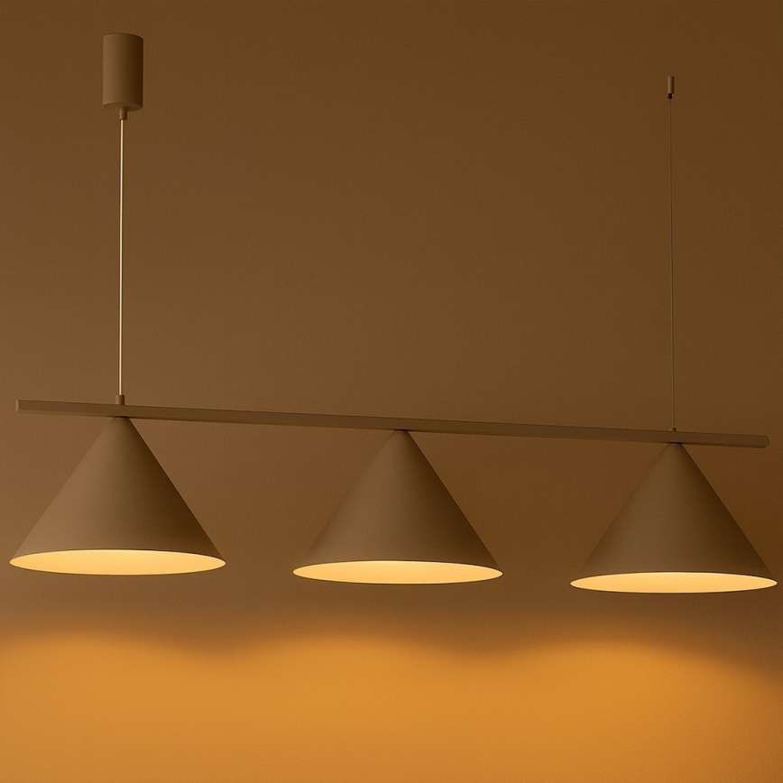 Lámpara colgante con cable CAPITAL 3xGX53/15W/230V beige