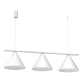 Lámpara colgante con cable CAPITAL 3xGX53/15W/230V blanca