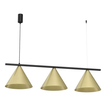 Lámpara colgante con cable CAPITAL 3xGX53/15W/230V, dorada