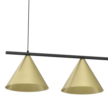 Lámpara colgante con cable CAPITAL 3xGX53/15W/230V, dorada